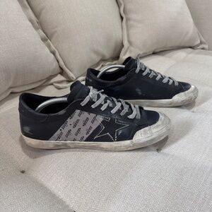 Golden Goose Sneakers black with tape accent. EU45
